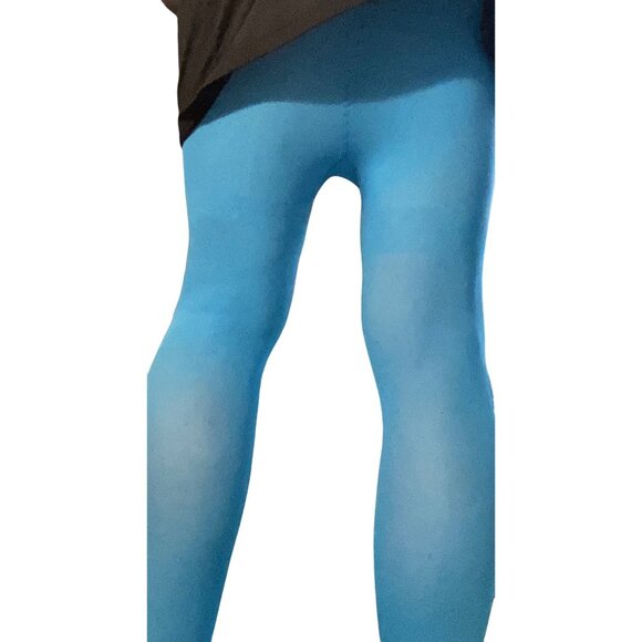 Blue Opaque Stretchy Tights For Adults Ballet/Gay/Sissy* New* Tall Fit - Picture 5 of 5